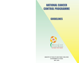 National Cancer Control Programme Guidelines