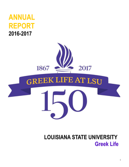 Greek Life at LSU Annual Report