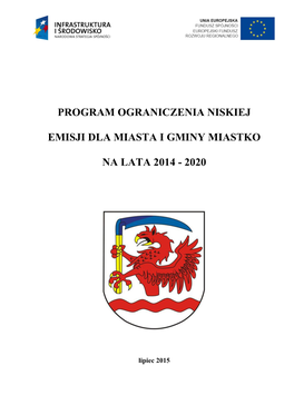 Program Ograniczenia Niskiej Emisji Dla Miasta I Gminy Miastko Na Lata 2014 -2020