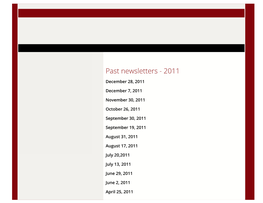 2011 Newsletters