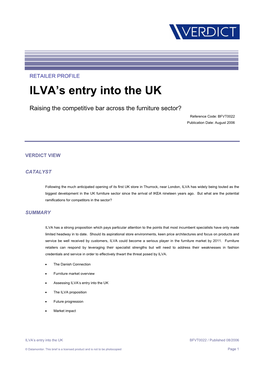 ILVA's Entry Into the UK