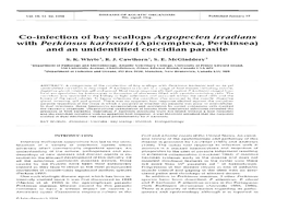 CO-Infection of Bay Scallops Argopecten Irradians with Perkinsus Karlssoni (Apicomplexa, Perkinsea) and an Unidentified Coccidian Parasite