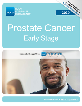 NCCN Guidelines for Patients Early Stage Prostate Cancer