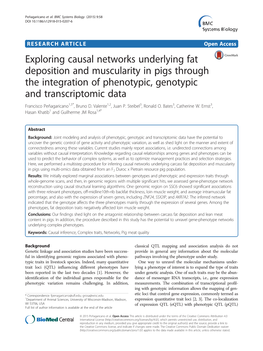 Exploring Causal Networks Underlying Fat Deposition and Muscularity In