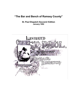 “The Bar and Bench of Ramsey County”