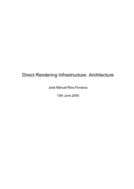 Direct Rendering Infrastructure: Architecture