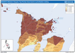 Top Priority Areas Based on Prioritization Ranking