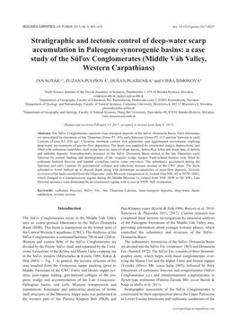 Stratigraphic and Tectonic Control of Deep-Water Scarp