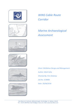 WINS Cable Route Corridor Marine Archaeological Assessment