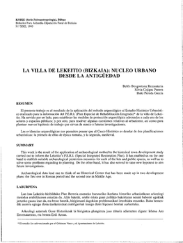 La Villa De Lekeitio (Bizkaia): Nucleo Urbano Desde La Antigüedad