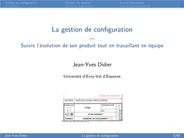 La Gestion De Configuration