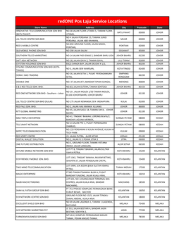 Redone Pos Laju Service Locations