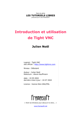 Utilisation Tight Vnc.Pdf