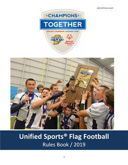 Unified Sports® Flag Football Rules Book / 2019