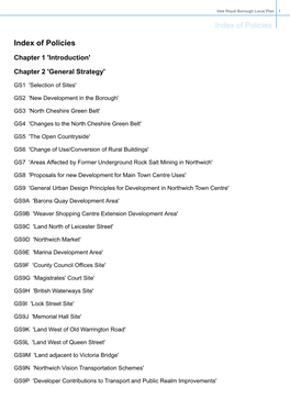 Vale Royal Borough Local Plan 1