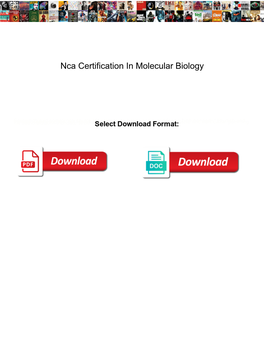 Nca Certification in Molecular Biology