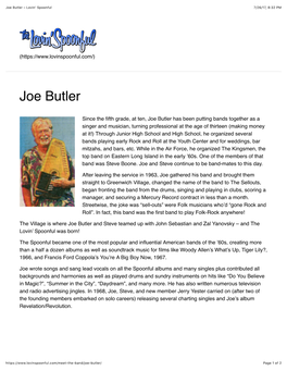 Joe Butler – Lovin' Spoonful 7/26/17, 8�32 PM
