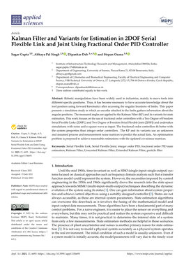 Kalman Filter and Variants for Estimation in 2DOF Serial Flexible Link and Joint Using Fractional Order PID Controller