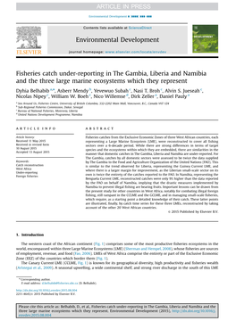 Fisheries Catch Under-Reporting in the Gambia, Liberia and Namibia and the Three Large Marine Ecosystems Which They Represent