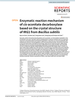 Enzymatic Reaction Mechanism of Cis-Aconitate Decarboxylase Based