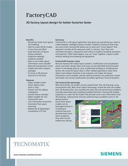 Factorycad TECNOMATIX