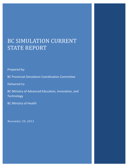 Bc Simulation Current State Report