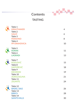 Contents TASTING