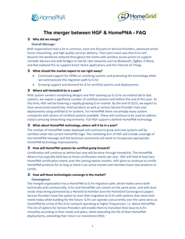 The Merger Between HGF & Homepna