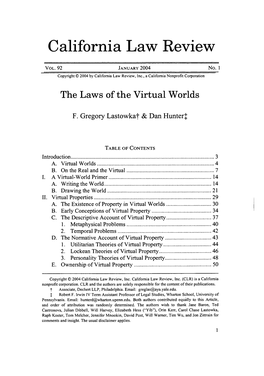 The Laws of the Virtual Worlds