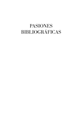 Pasiones Bibliográficas