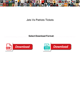 Jets Vs Patriots Tickets