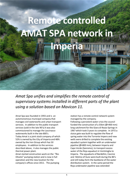 Remote Controlled AMAT SPA Network in Imperia