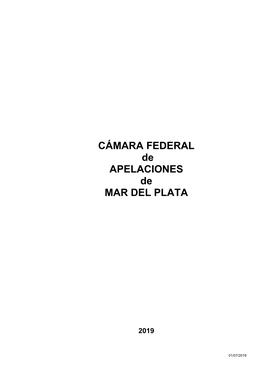 CÁMARA FEDERAL De APELACIONES De MAR DEL PLATA