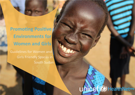 Guidelines for Women and Girls Friendly Spaces in South Sudan