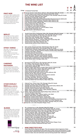 The Wine List