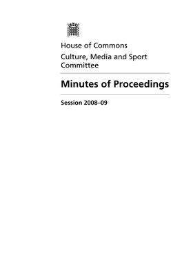 Minutes of Proceedings