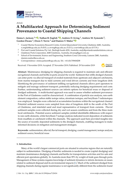 A Multifaceted Approach for Determining Sediment Provenance to Coastal Shipping Channels