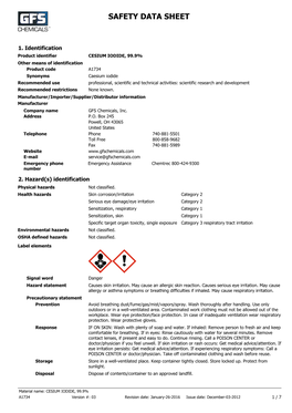 Safety Data Sheet