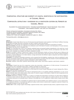 Composition, Structure and Diversity of Coastal Vegetation in The