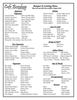 Banquet & Catering Menu