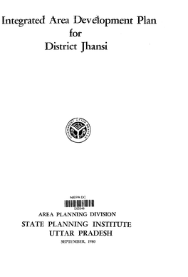 Integrated Area Devdopment Plan for District Jhansi