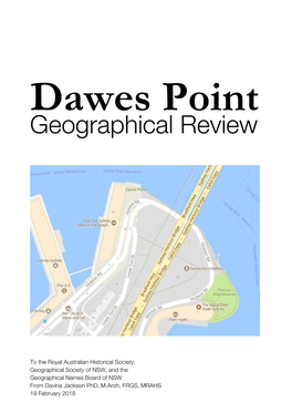 Dawes Point Geographical Review