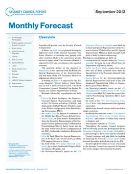 Monthly Forecast