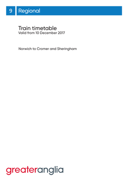 Train Timetable Regional