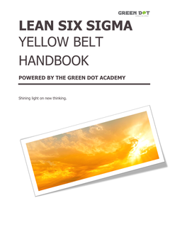 Lean Six Sigma Yellow Belt Handbook