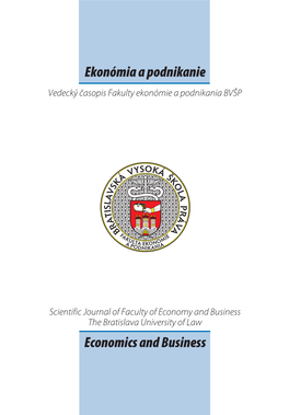 Ekonómia a Podnikanie Economics and Business