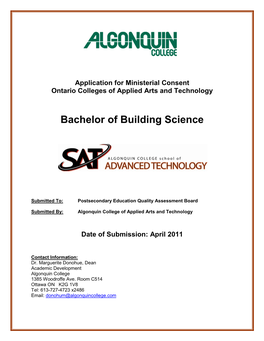 Bachelor of Building Science