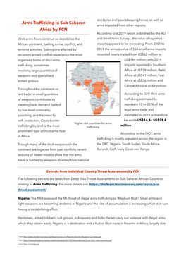 Arms Trafficking in SSA By