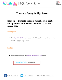 | SQL Server Basics