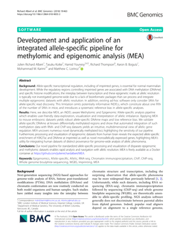 Development and Application of an Integrated Allele-Specific Pipeline